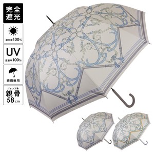 2024ss新作：春夏 晴雨兼用傘 ベルトスカーフ柄 ジャンプ傘  日傘 雨傘