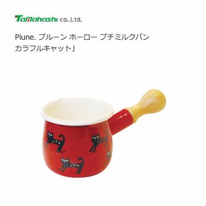 Yutaka-horo Enamel Pot Colorful Cat