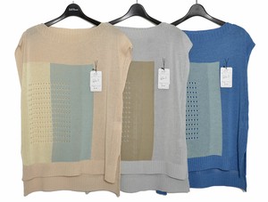 Vest/Gilet Color Palette Intarsia Sweater Vest Made in Japan