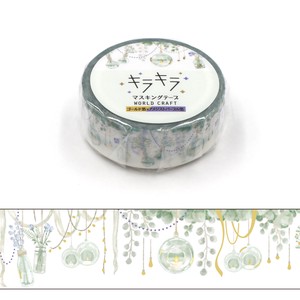 WORLD CRAFT Washi Tape Garden Gift Kira-Kira Masking Tape Party Stationery M