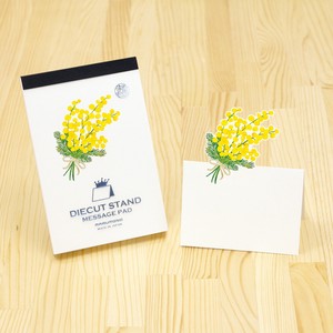 Memo Pad Diecut Stand Mimosa Message Card Message Pad Made in Japan