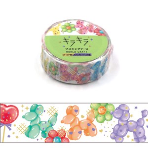 WORLD CRAFT Washi Tape Gift Kira-Kira Masking Tape Party Balloon Stationery M