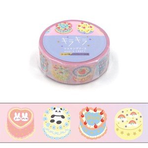 WORLD CRAFT Washi Tape Gift Kira-Kira Masking Tape cake Stationery M