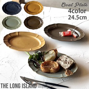 ホーソン オーバル プレート 24.5cm 4color パスタ皿 カレー皿 陶器 美濃焼き 日本製