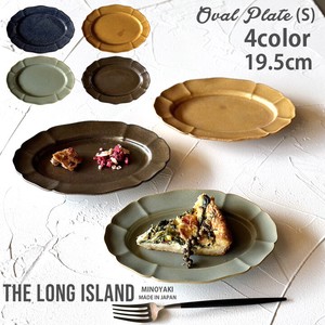ホーソン オーバル プレート 19.5cm 4color デザート皿 陶器 美濃焼き 日本製