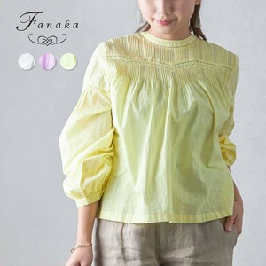 Button Shirt/Blouse Leaver Lace Pintucked Fanaka Embroidered 2-way