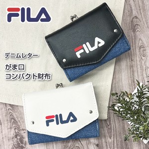 FILA デニムレター がま口コンパクト財布