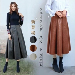 【2024新作】フェイクレザースカート 韓国ファッション