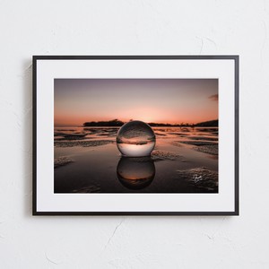 【おしゃれアートポスター】ハワイ ビーチ 水晶 夕焼け サンセット 写真 photo A4 A3 A2