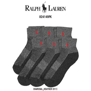 POLO RALPH LAUREN(ポロ ラルフローレン)メンズ ショート ソックス 6足セット 男性用靴下 824149PK