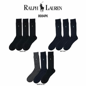 POLO RALPH LAUREN(ポロ ラルフローレン)メンズ ビジネス ソックス 3足セット ロゴ 男性 靴下 8084PK