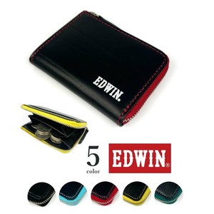 【全5色】 EDWIN エドウイン バイカラー L字ファスナー コインケース 小銭入れ 再生皮革(0510601)