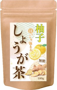 しょうが柚子茶 無糖 インスタントジンジャー柚子ティーからだも心も温まる生姜の紅茶100g
