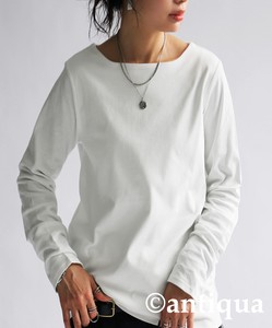 Antiqua T-shirt Plain Color Long Sleeves Tops Ladies' Autumn/Winter