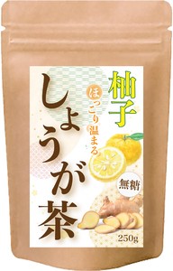 しょうが柚子茶 無糖 インスタントジンジャー柚子ティーからだも心も温まる生姜の紅茶250g