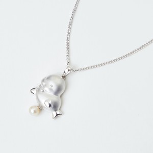 Pearls/Moon Stone Silver Chain Pearl Necklace Walrus