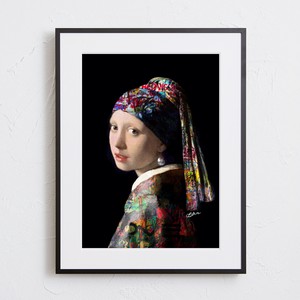 【おしゃれアートポスター】フェルメール 真珠の耳飾りの少女 オマージュ グラフィティ A4 A3 A2