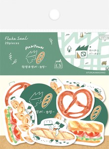 Furukawa Shiko Decoration Bakery PANTOWN Series Washi Flake Stickers