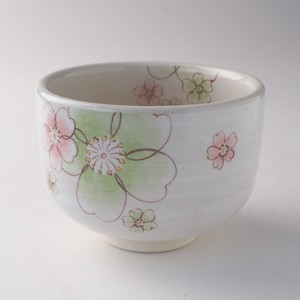 Mino ware Japanese Teacup Modern Cherry Blossoms Green Made in Japan