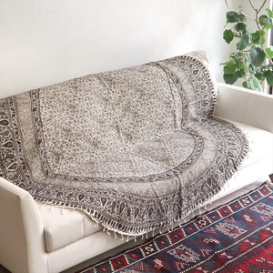 ペルシャ更紗 円形 イラン手染め布 直径180cmサイズ アンティークデザイン　ソファーカバー