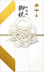 Furukawa Shiko Envelope Gold Mino Washi Congratulatory Gifts-Envelope L size Hana