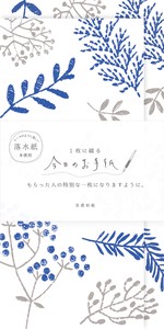 Furukawa Shiko Letter set Navy Leaf Today'S Letter