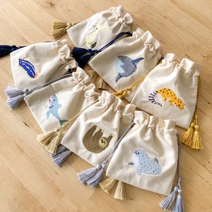 Pouch Animals Embroidered