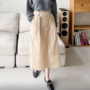 【スカート】ピンタック　ルーズフィット　ロング丈　スカート　Pin-tuck skirt