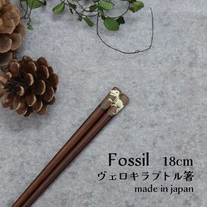 【Fossil　ヴェロキラプトル箸】恐竜 箸 18cm 日本製 ［こども箸］［動物］