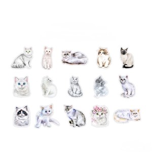Decoration Sticker Cat Stationery 15-types