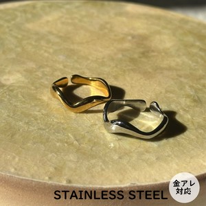 Stainless-Steel-Based Ring Wave sliver Stainless Steel Rings Ladies'