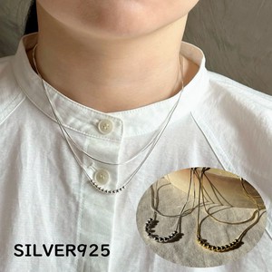 Plain Silver Chain Necklace sliver Lightweight Ladies'