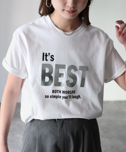 It's BEST 箔プリントロゴTシャツ【easy as nap】