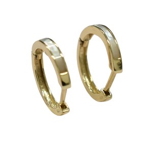 Pierced Earrings Gold Post Shell