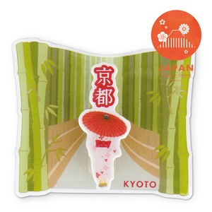 【お土産】嵐山 竹林 クリップ式マグネット インバウンド マグネット souvenir japan