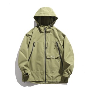 Coat Plain Color Hooded Outerwear Unisex