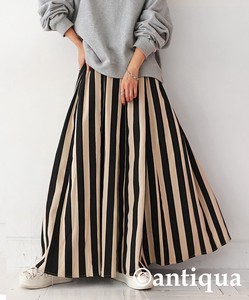 Antiqua Skirt Stripe Flare Skirt Ladies'