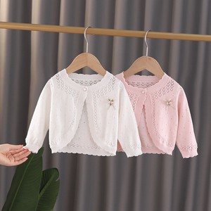 Kids' Cardigan/Bolero Jacket Spring/Summer Cardigan Sweater Cotton Kids Thin