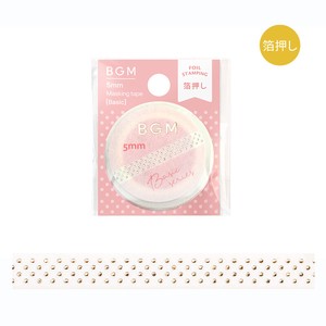 BGM Washi Tape Washi Tape Foil Stamping Dot M LIFE 5mm x 5m