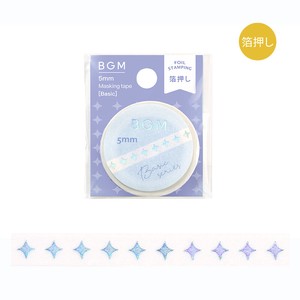BGM Washi Tape Washi Tape Foil Stamping Star M LIFE 5mm x 5m