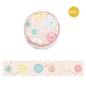 BGM Washi Tape Washi Tape Foil Stamping Calla Lily Buttons M LIFE 20mm x 5m