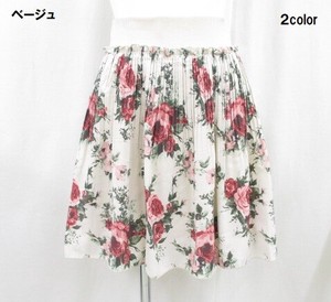 【★新商品★】花柄ギャザーオーバースカート