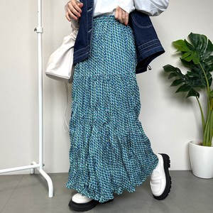 Skirt Retro Pattern Tiered Skirt 【2024NEW】