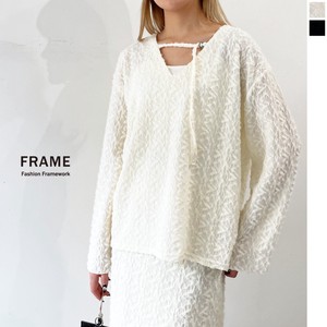 Sweater/Knitwear Pullover V-Neck Sheer Jacquard 【2024NEW】