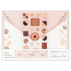 Letter set Cookie Tin Envelope Decorating Made in Japan