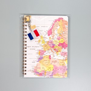 アクリルキーホルダー国旗フランス付きリングノート ブロッサム