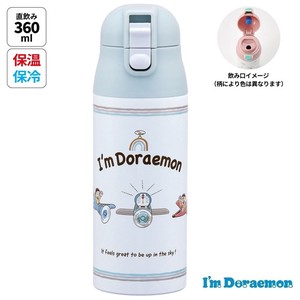 【スケーター】超軽量ワンプッシュステンマグボトル　【I'm Doraemon お空さんぽ】