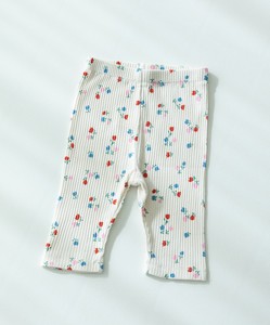 Kids' Leggings Plain Color Floral Pattern 7/10 length