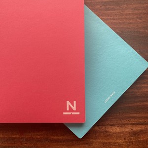ノンブルノート「N」（#19ベリーピンク×ターコイズ）Nombre Notebook N