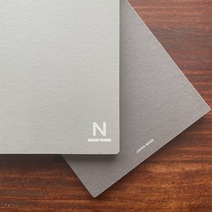 ノンブルノート「N」（#20アッシュグレー×スモークグレー）Nombre Notebook N